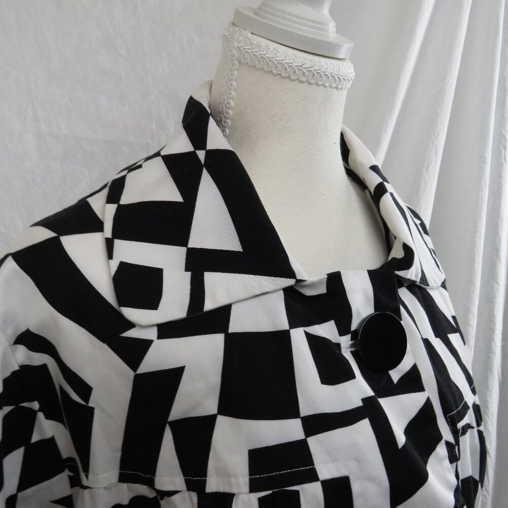 ✨ VINTAGE SANDRO SPORTSWEAR GEOMETRIC PRINT BLAZER ✨